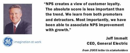 General Electric’s Philosophy on Net Promoter Score (NPS)